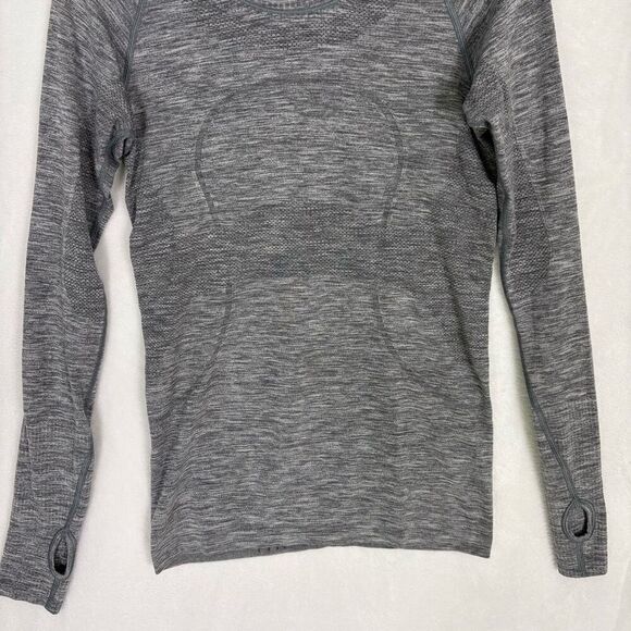 Lululemon Women's Grey Swiftly Tech Long Sleeve Workout Top Size 6 - Picture 3 of 10